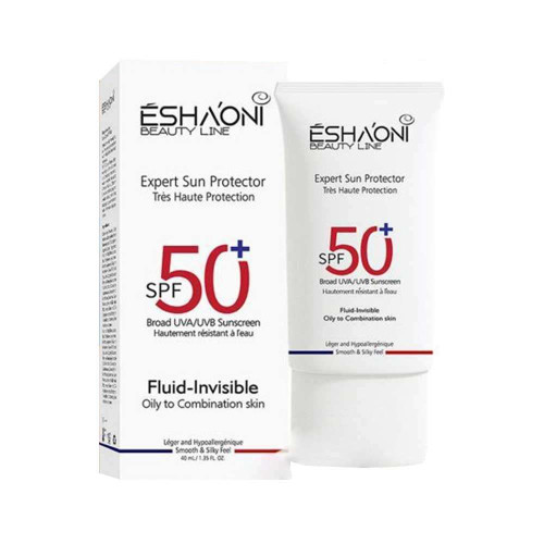 ضد آفتاب فلوییدی بی رنگ اشااونی با SPF 50 مناسب پوست چرب تا مختلط حجم 40 میلی لیتر