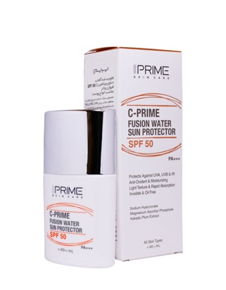 فلویید ضد آفتاب SPF50 فیوژن واتر پرایم حاوی ویتامین C حجم 40 میلی لیتر