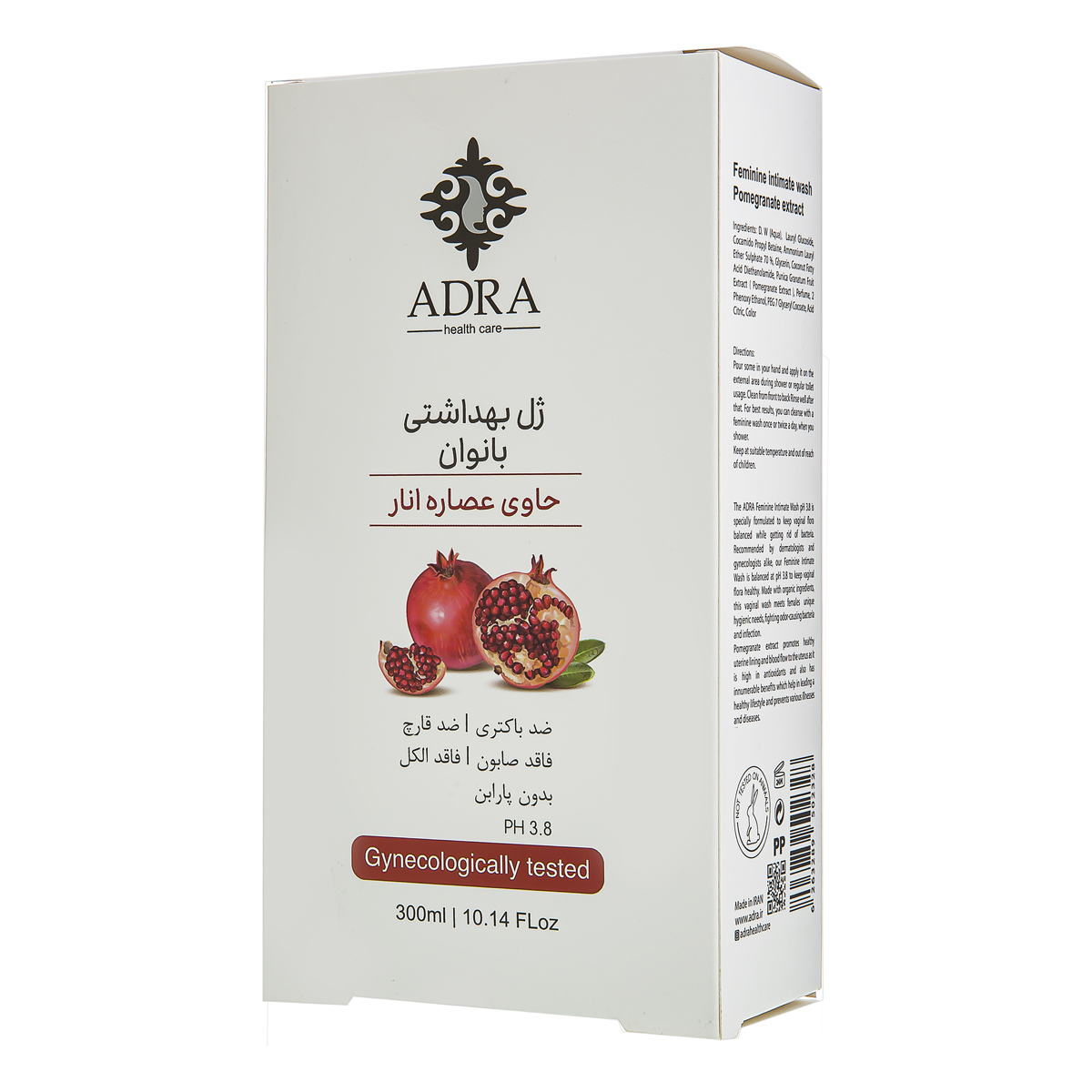 ژل بهداشتی بانوان آدرا حاوی عصاره انار
