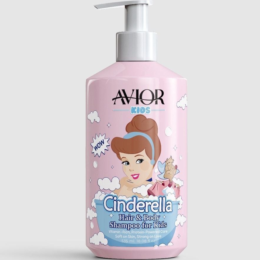 شامپو سر و بدن کودک اویور مدل Cinderella حجم 535 میل