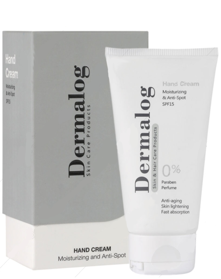 کرم دست درمالوگ حاوی مرطوب کننده و ضد لک با spf15 حجم 50 میلی لیتر