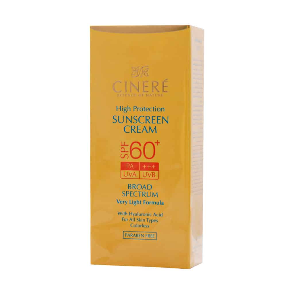 سینره کرم ضد آفتاب SPF60 انواع پوست