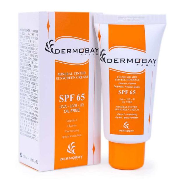 کرم ضد آفتاب درموبای پاریس مینرال spf65رنگی لایت فاقد چربی50میل