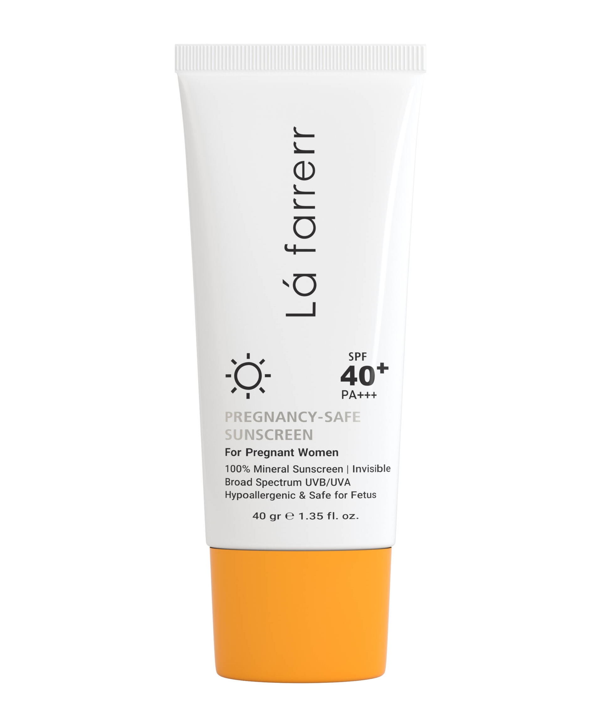 کرم ضد آفتاب مینرال بی رنگ SPF40 لافارر مدل MINERAL مناسب انواع پوست و پوست حساس وزن 40 گرم