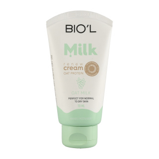 کرم مرطوب کننده دست و صورت بیول مدل Oat Milk حاوی پروتیین شیر و جو دوسر حجم 70 میلی لیتر