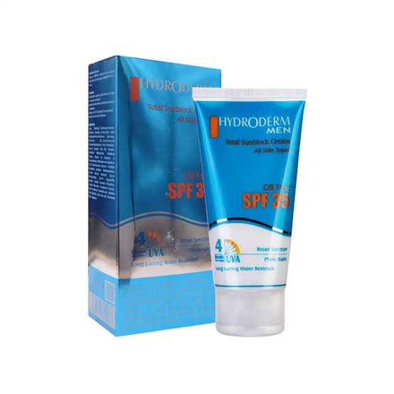 کرم ضد آفتاب آقایان هیدرودرم SPF35 حجم 50 میلی لیتر
