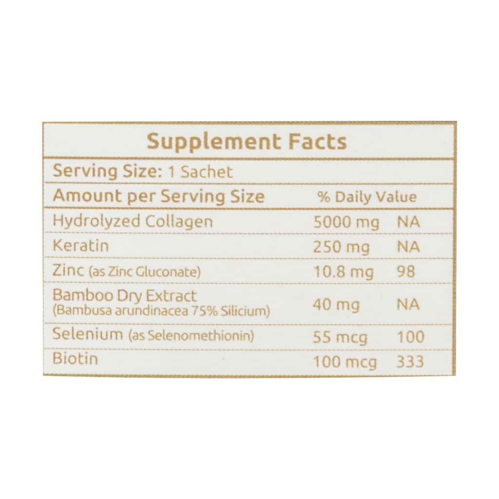 adrian colagen gold hair nourishment and support 20 oral sachets