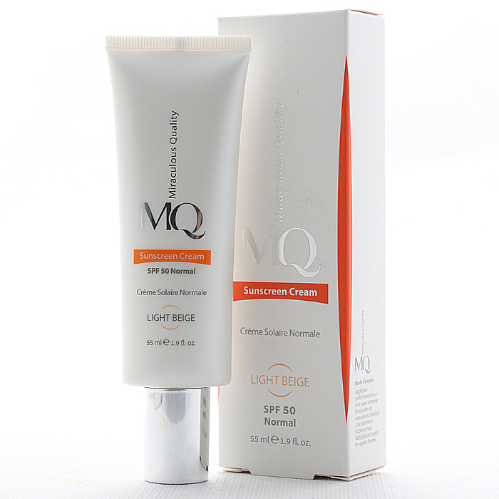 ام کیو کرم ضد آفتاب نرمال SPF50 بژ روشن