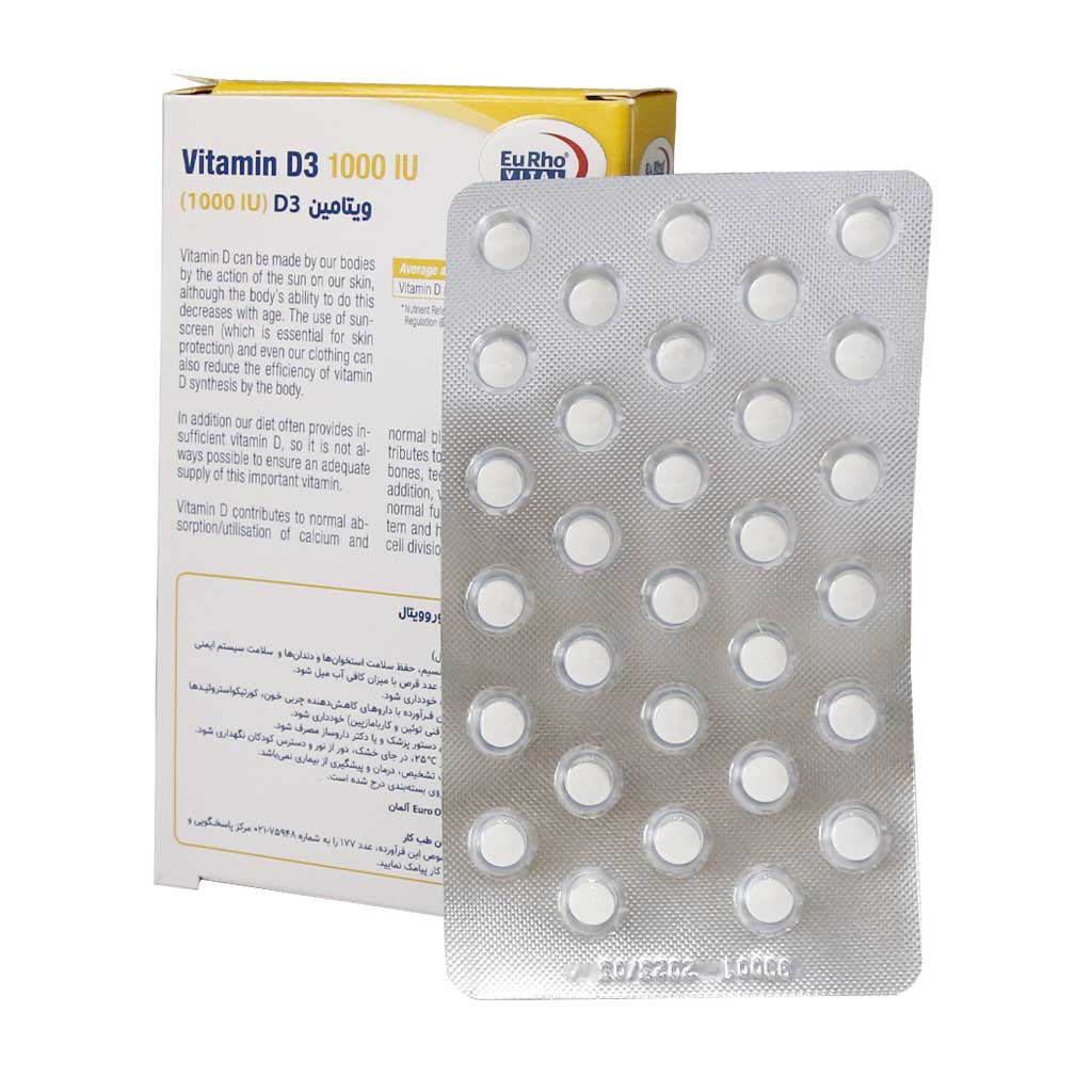 eurho vital vitamin d3 1000 iu 60