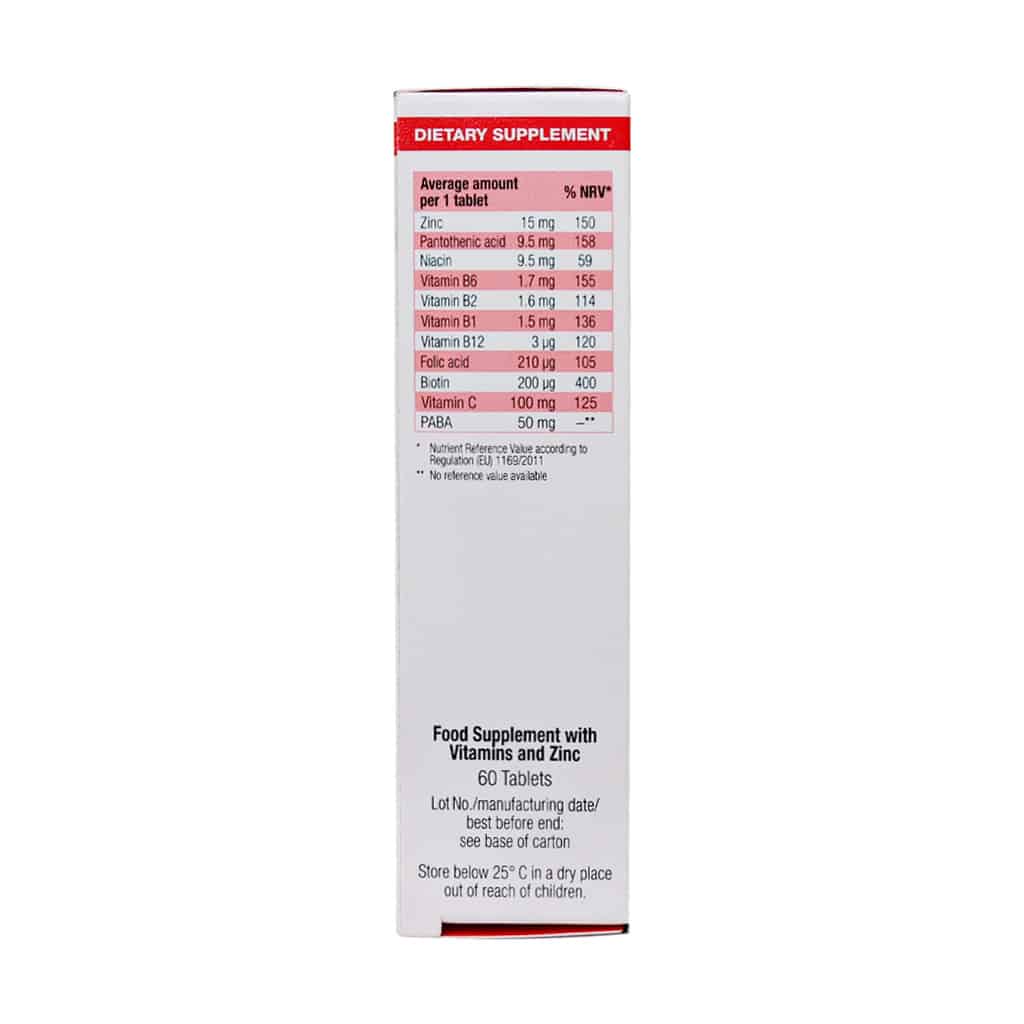 eurho vital zin plus paba tablets 60