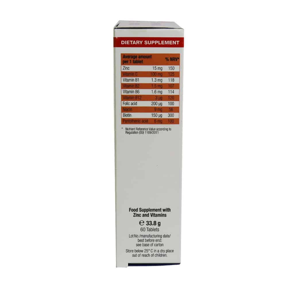 eurho vital zink plus 15 mg 60 tab