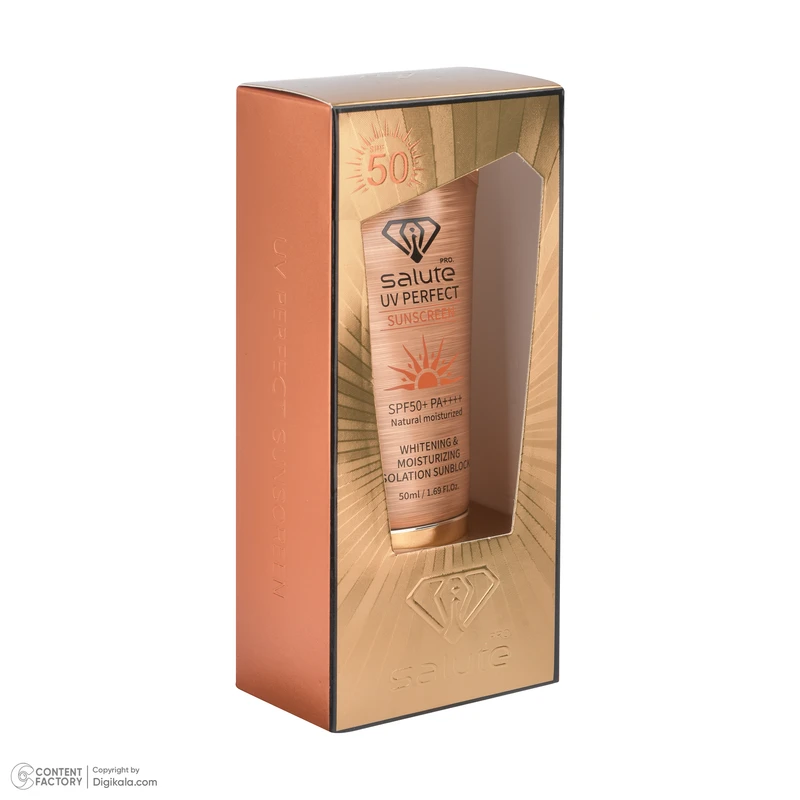 کرم ضد آفتاب بی‌رنگ صورت سالوته پرو SPF 50 مدل UV Perfect ‌محافظ ++++PA مناسب برای انواع پوست‌ حجم 50 میلی‌لیتر
