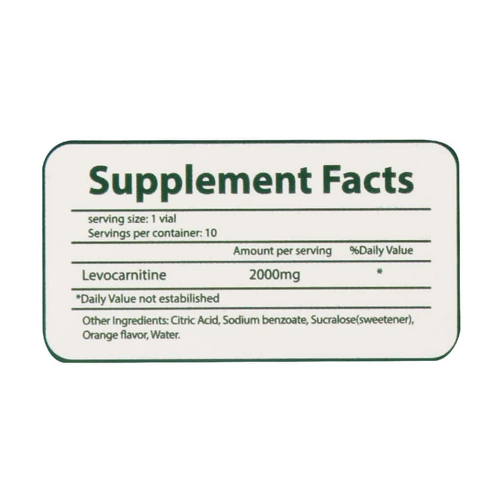 norm life l carnitine 2000 single dose vials