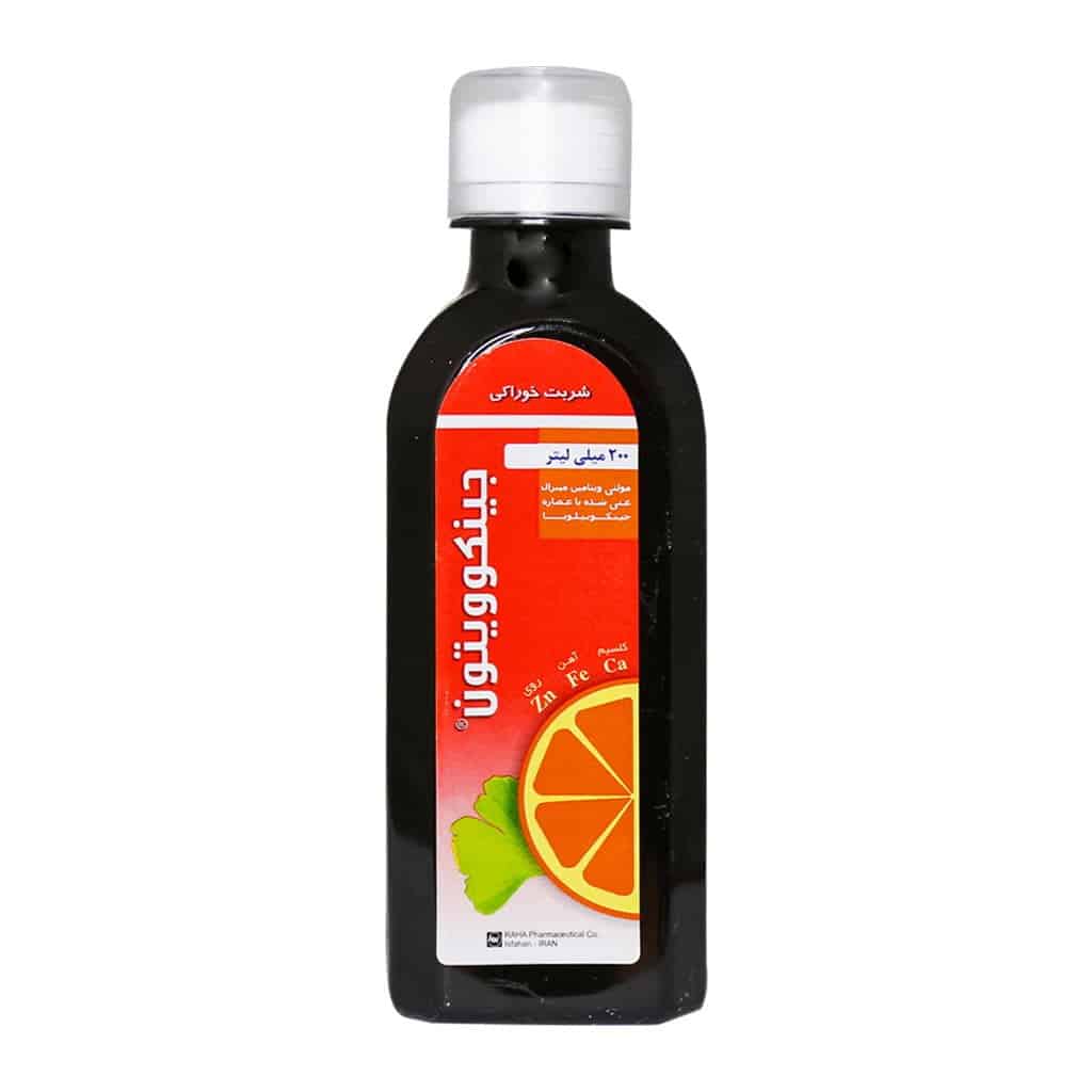 raha pharma ginkgoviton syrup 200 ml