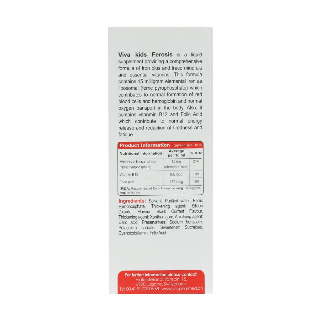 vivakids ferosis liposomal liquid