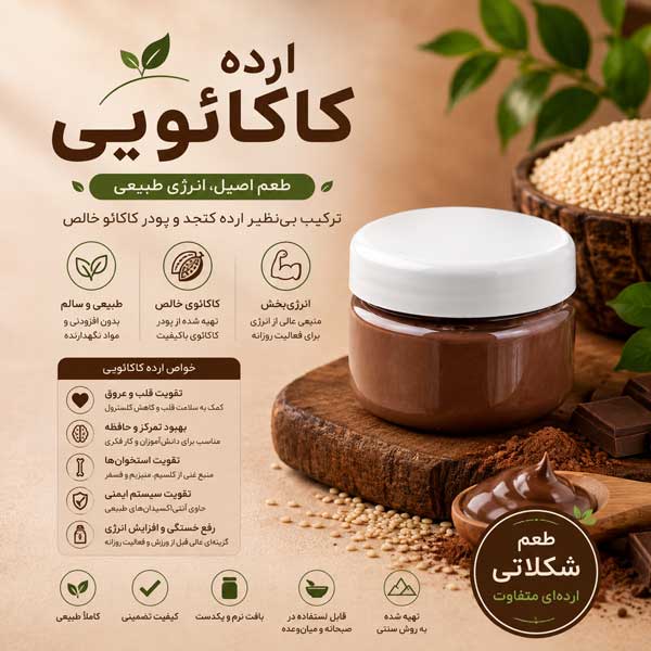تست ارده کاکایویی 80 گرم