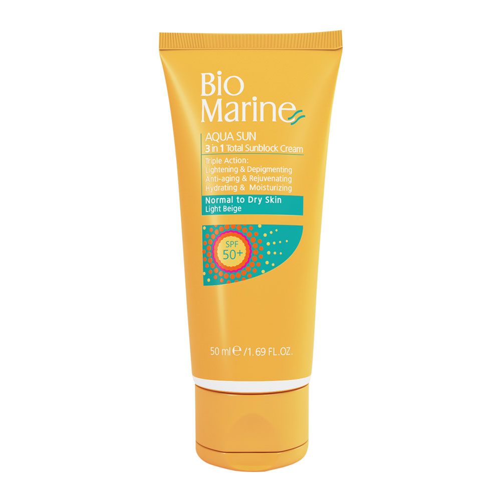 کرم ضد آفتاب پوست معمولی و خشک بایومارین SPF50 رنگ بژ روشن